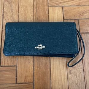 Black Coach wrist wallet. Never used!